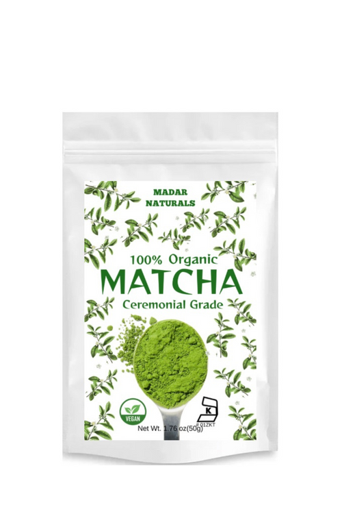 Madar Naturals 100% Organic Ceremonial Grade Matcha 50g bag